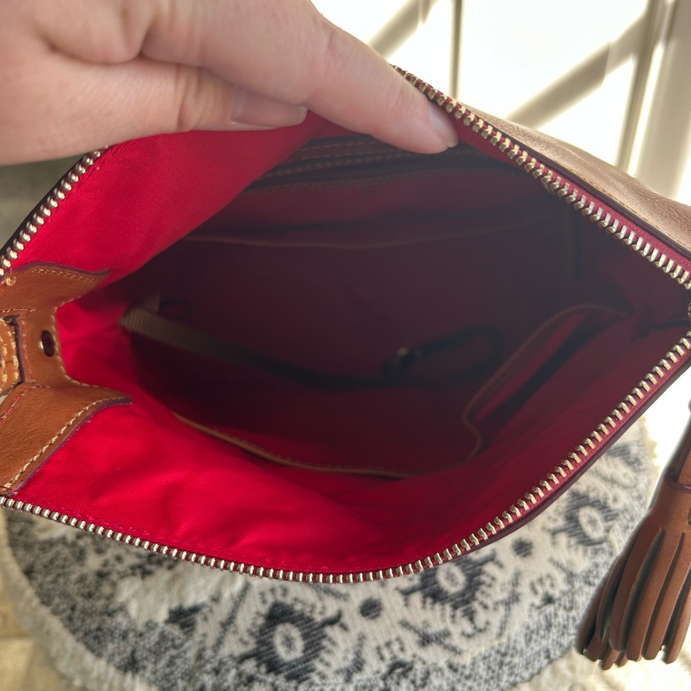 Dooney & Bourke Brown Leather Hobo Bag - Picture 12 of 16